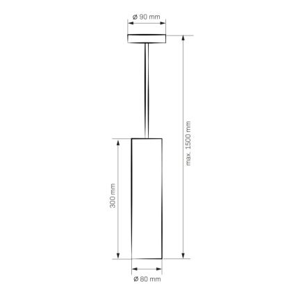 Żyrandol LATI 1xGU10/8W/230V czarny
