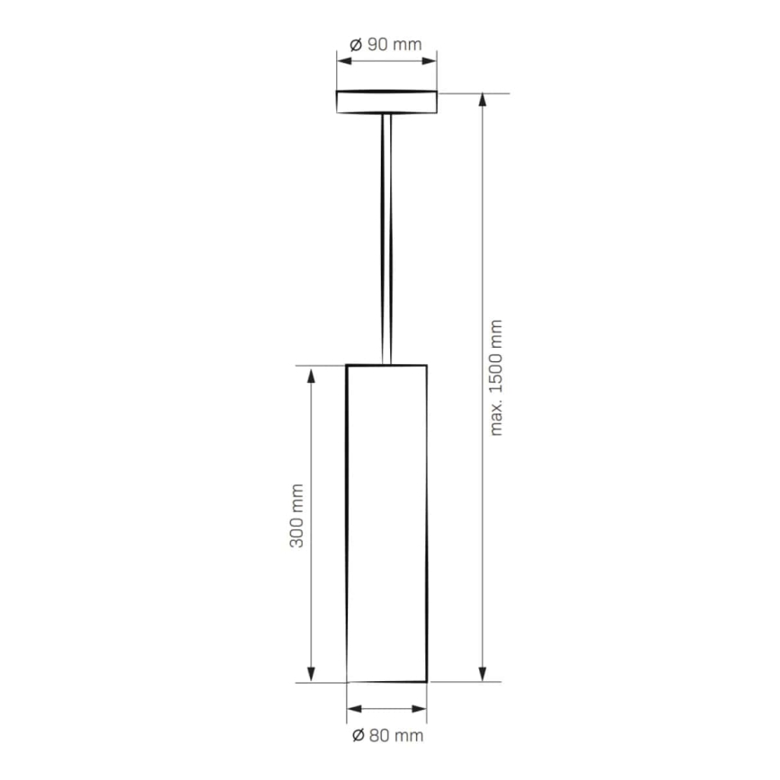 Żyrandol LATI 1xGU10/8W/230V czarny