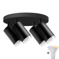 Żyrandol łazienkowy LED RGBW TURYN 4xGU10/6,5W/230V 2700-6500K Wi-Fi IP44 czarny