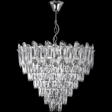 Żyrandol LED na łańcuchu 11xE27/60W/230V + 7xLED/6W śr. 60 cm chrom połysk