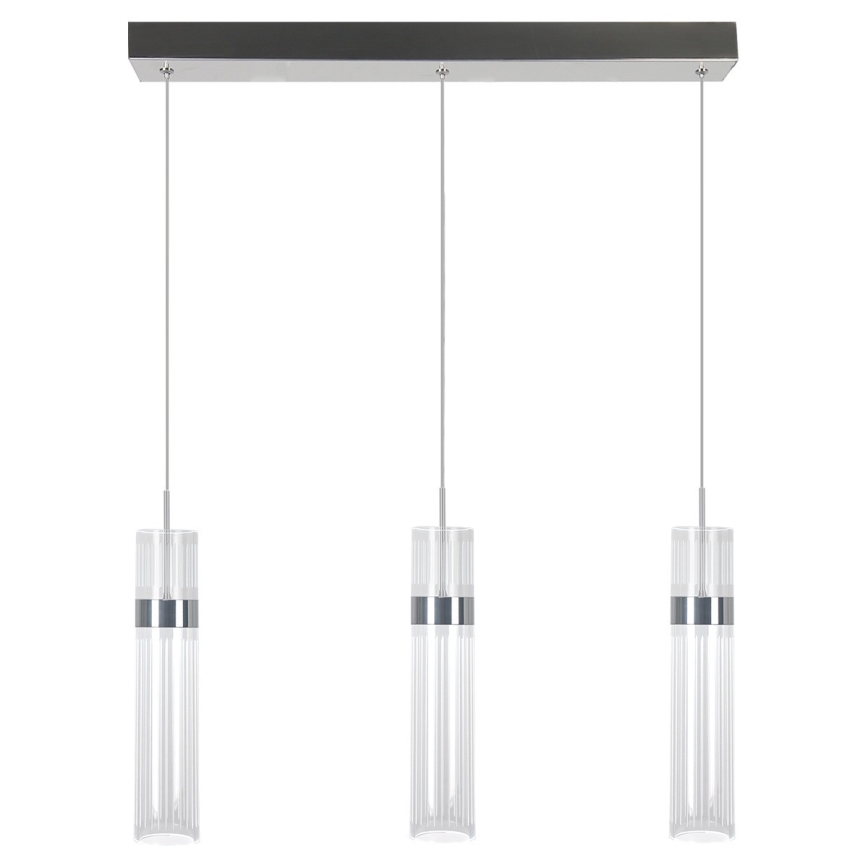 Żyrandol LED na lince AMBIENTE 3xLED/6W/230V 3000/4000/6000K chrom błyszczący