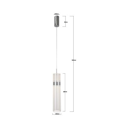 Żyrandol LED na lince AMBIENTE, 6W/230V, 3000/4000/6000K, błyszczący chrom