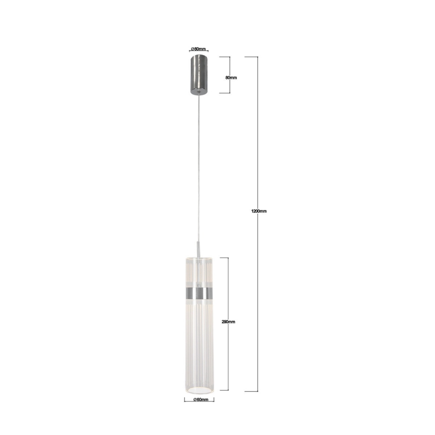 Żyrandol LED na lince AMBIENTE, 6W/230V, 3000/4000/6000K, błyszczący chrom