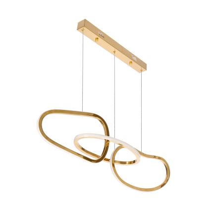 Žyrandol LED na lince ANNELI LED/30W/230V 80 cm złoty