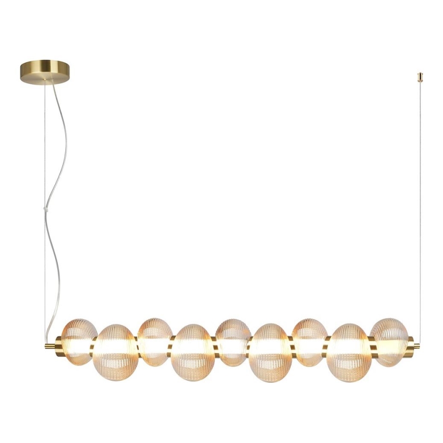 Žyrandol LED na lince BOLLA LED/32W/230V złoty/dymny beżowy