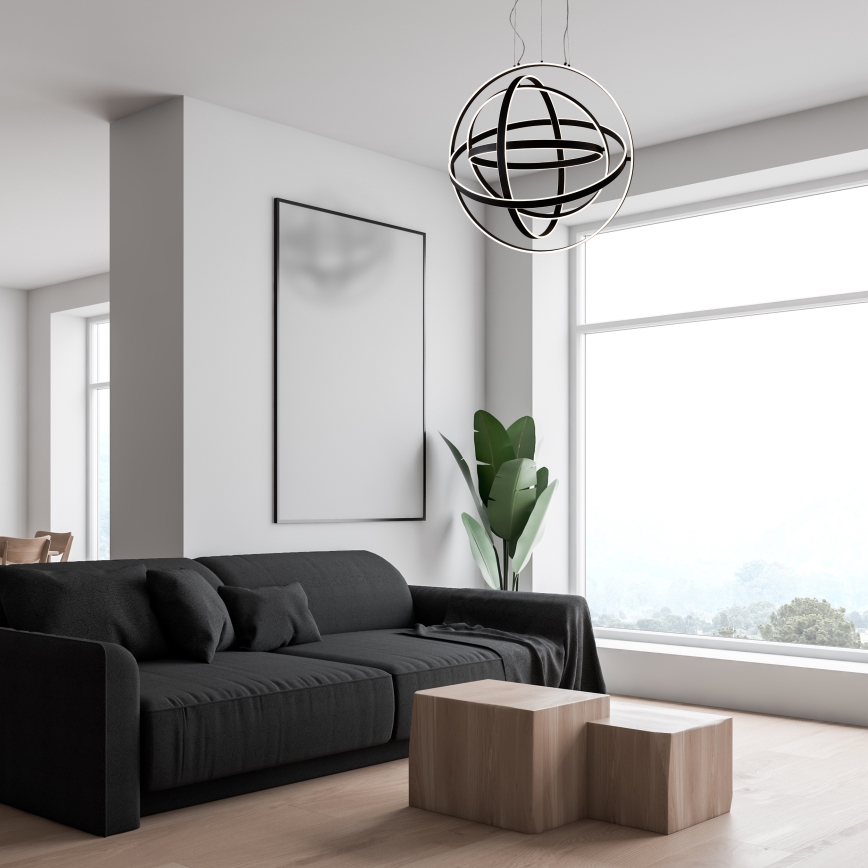 Žyrandol LED na lince COPERNICUS LED/260W/230V czarny