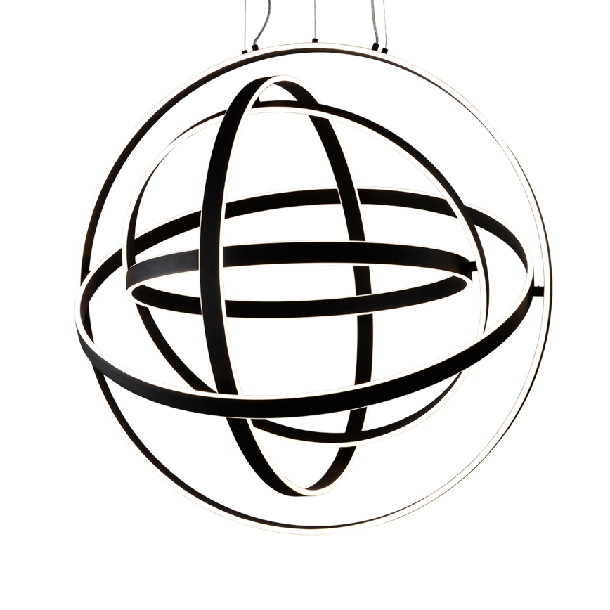 Žyrandol LED na lince COPERNICUS LED/260W/230V czarny