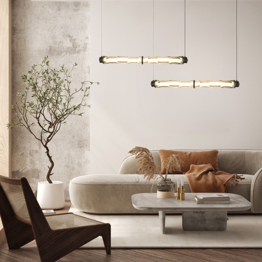 Žyrandol LED na lince CORTE LED/18W/230V czarny