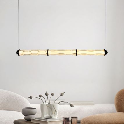 Żyrandol LED na lince CORTE LED/25W/230V, czarny