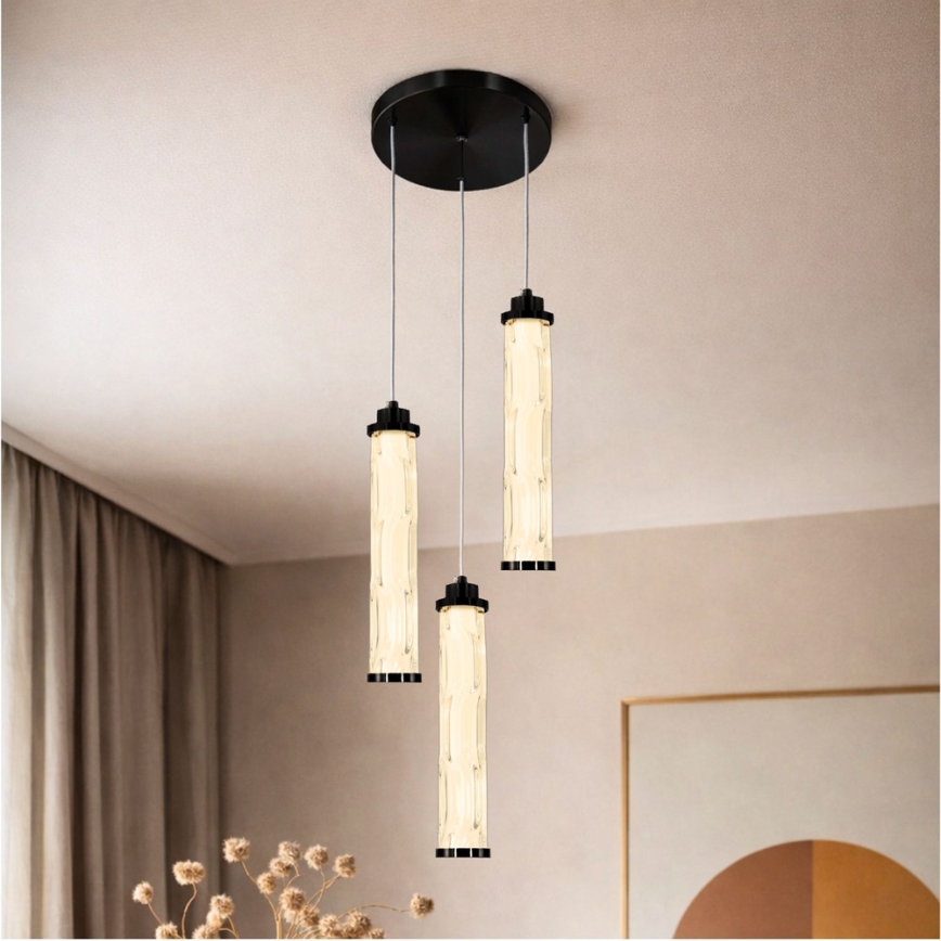 Żyrandol LED na lince CORTE LED/25W/230V czarny
