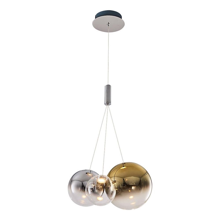 Żyrandol LED na lince ENNA 3xG9/5W/230V 3000K dymiony/złoty