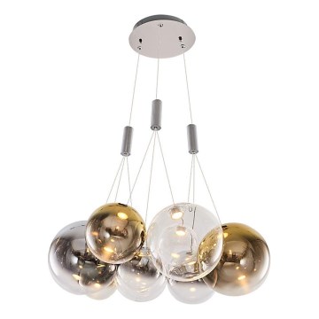 Żyrandol LED na lince ENNA 9xG9/5W/230V 3000K dymiony/złoty