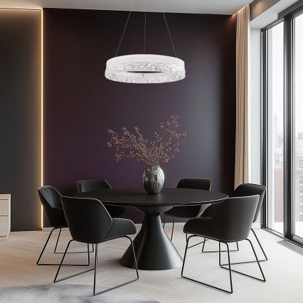 Żyrandol LED na lince FROZI LED/32W/230V Ø 50 cm biały