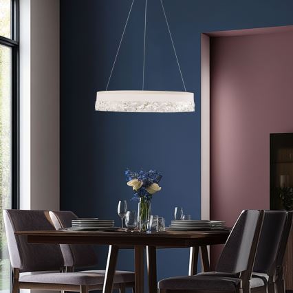 Żyrandol LED na lince FROZI LED/32W/230V Ø 50 cm biały