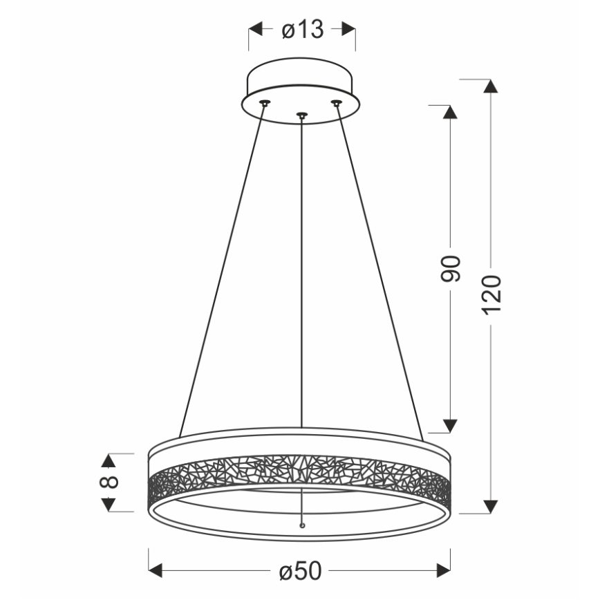 Żyrandol LED na lince FROZI LED/32W/230V Ø 50 cm biały