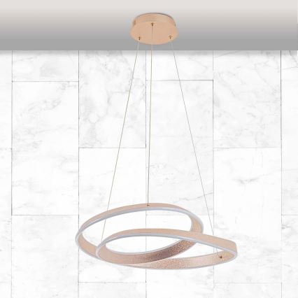 Žyrandol LED na lince GLOW LED/75W/230V 4000K, śr. 60 cm, złoty