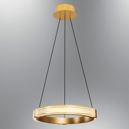 Żyrandol LED na lince JESI LED/22W/230V 3000K, śr. 40 cm, złoty