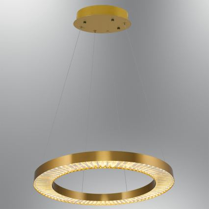 Żyrandol LED na lince JESI LED/85W/230V 3000K śr. 80 cm brązowy