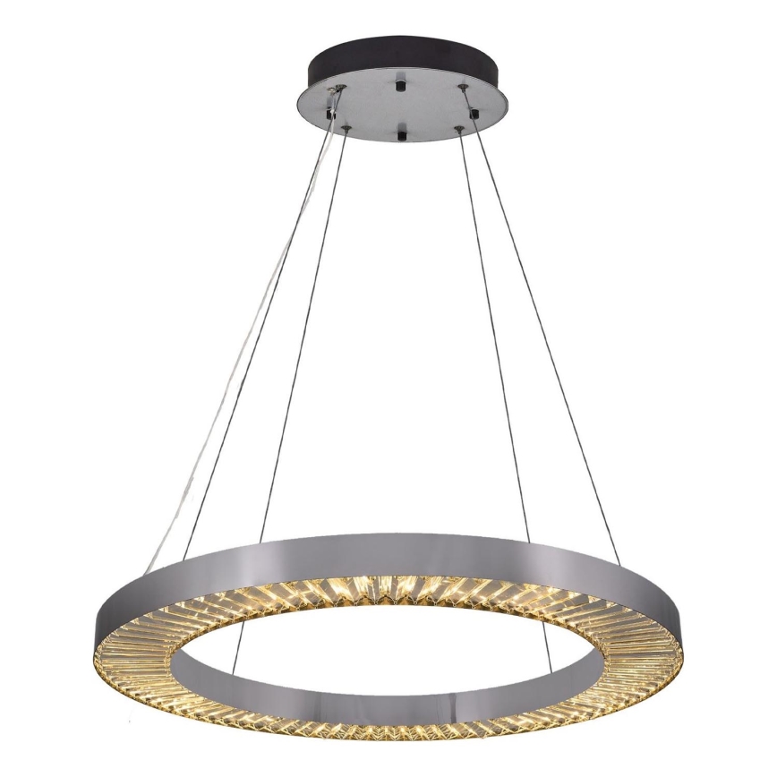 Żyrandol LED na lince JESI LED/85W/230V 3000K śr. 80 cm srebrny
