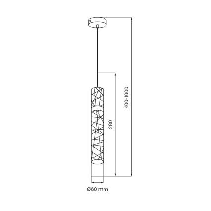 Žyrandol LED na lince LAGOS LED/8W/230V złoty