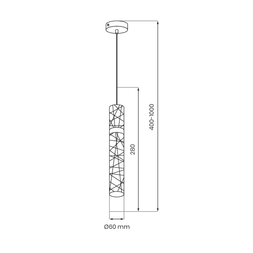 Žyrandol LED na lince LAGOS LED/8W/230V złoty