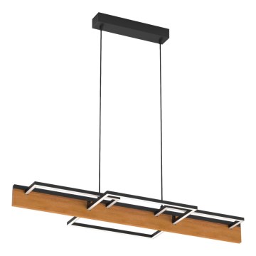 Żyrandol LED na lince LARYSA LED/35W/230V sosna
