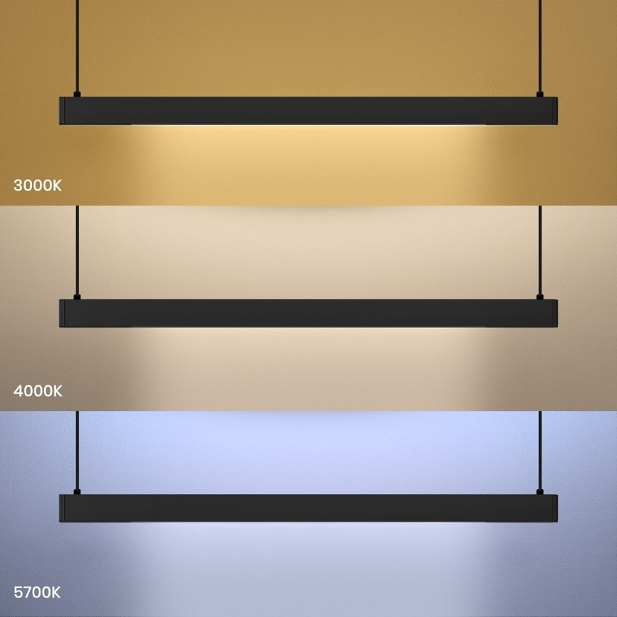 Żyrandol LED na lince LINEA LED/36W/230V 3000/4000/5700K CRI 90 czarny