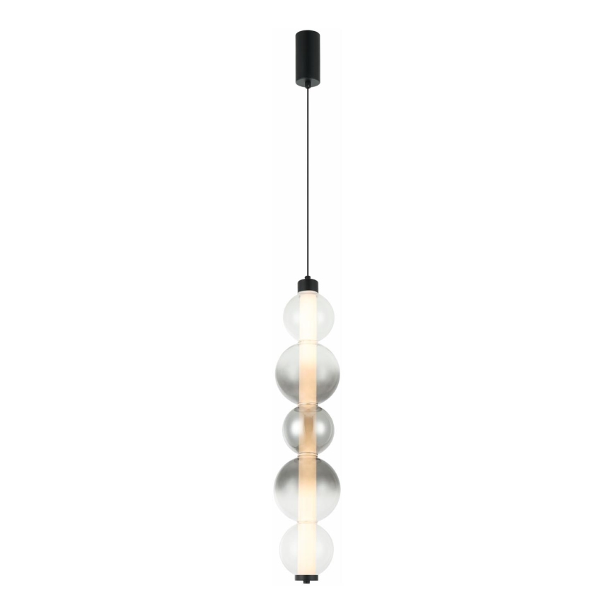 Žyrandol LED na lince LUMMI LED/19W/230V czarny/dymiony