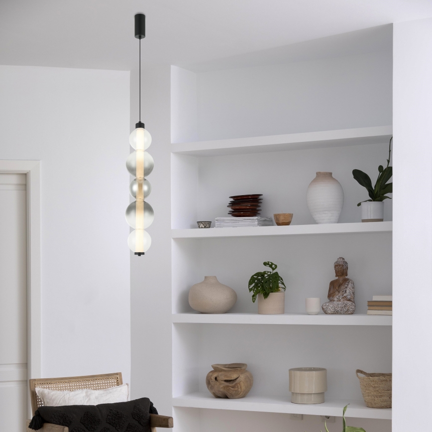 Žyrandol LED na lince LUMMI LED/19W/230V czarny/dymiony