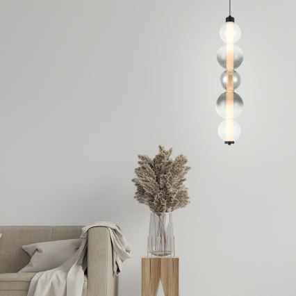 Žyrandol LED na lince LUMMI LED/19W/230V czarny/dymiony