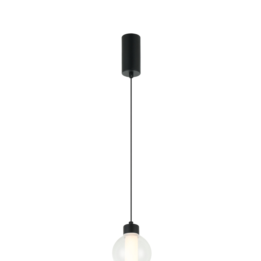 Žyrandol LED na lince LUMMI LED/19W/230V czarny/dymiony