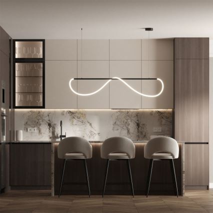 Żyrandol LED na lince MELECA LED/36W/230V 3000/4000/6000K 160 cm czarny