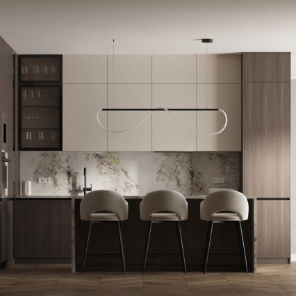 Żyrandol LED na lince MELECA LED/36W/230V 3000/4000/6000K 160 cm czarny