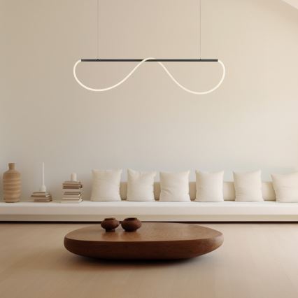 Żyrandol LED na lince MELECA LED/36W/230V 3000/4000/6000K 160 cm czarny