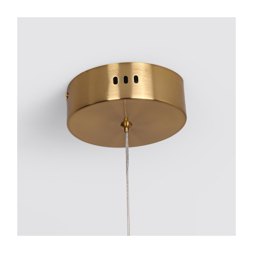 Żyrandol LED na lince MELECA LED/36W/230V 3000/4000/6000K 160 cm złoty