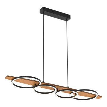Żyrandol LED na lince MELISA LED/35W/230V sosna