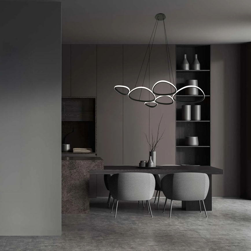 Żyrandol LED na lince PETRA LED/58W/230V 4000K czarny