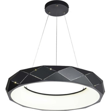 Żyrandol LED na lince REUS LED/36W/230V 4000K śr. 61 cm czarny