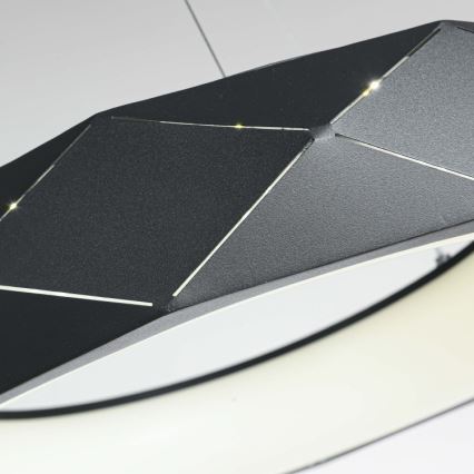 Żyrandol LED na lince REUS LED/36W/230V 4000K śr. 61 cm czarny