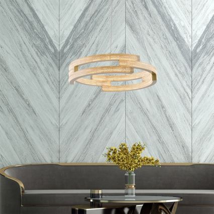 Żyrandol LED na lince TARJA LED/36 W/230 V 3000/4000/6000 K śr. 60 cm złoty