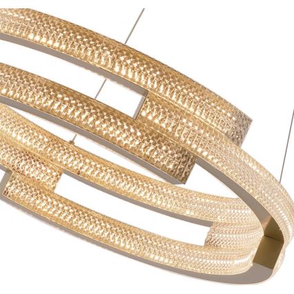 Żyrandol LED na lince TARJA LED/36 W/230 V 3000/4000/6000 K śr. 60 cm złoty