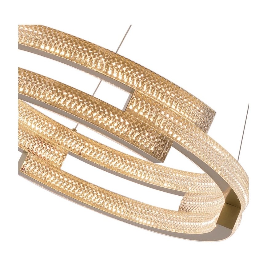 Żyrandol LED na lince TARJA LED/36 W/230 V 3000/4000/6000 K śr. 60 cm złoty