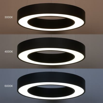 Żyrandol LED na lince UNION LED/40W/230V 3000/4000/6500K Ø 40 cm czarny