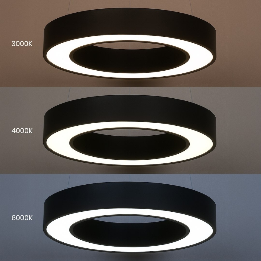 Żyrandol LED na lince UNION LED/40W/230V 3000/4000/6500K Ø 40 cm czarny