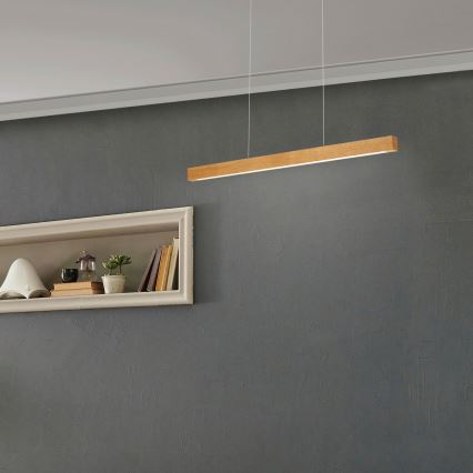 Żyrandol LED na lince VERDE LED/18W/230V 3000K 76 cm dąb