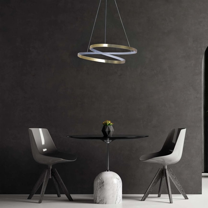 Żyrandol LED na lince ZEFIRA LED/40W/230V 4000K śr. 50 cm złoty