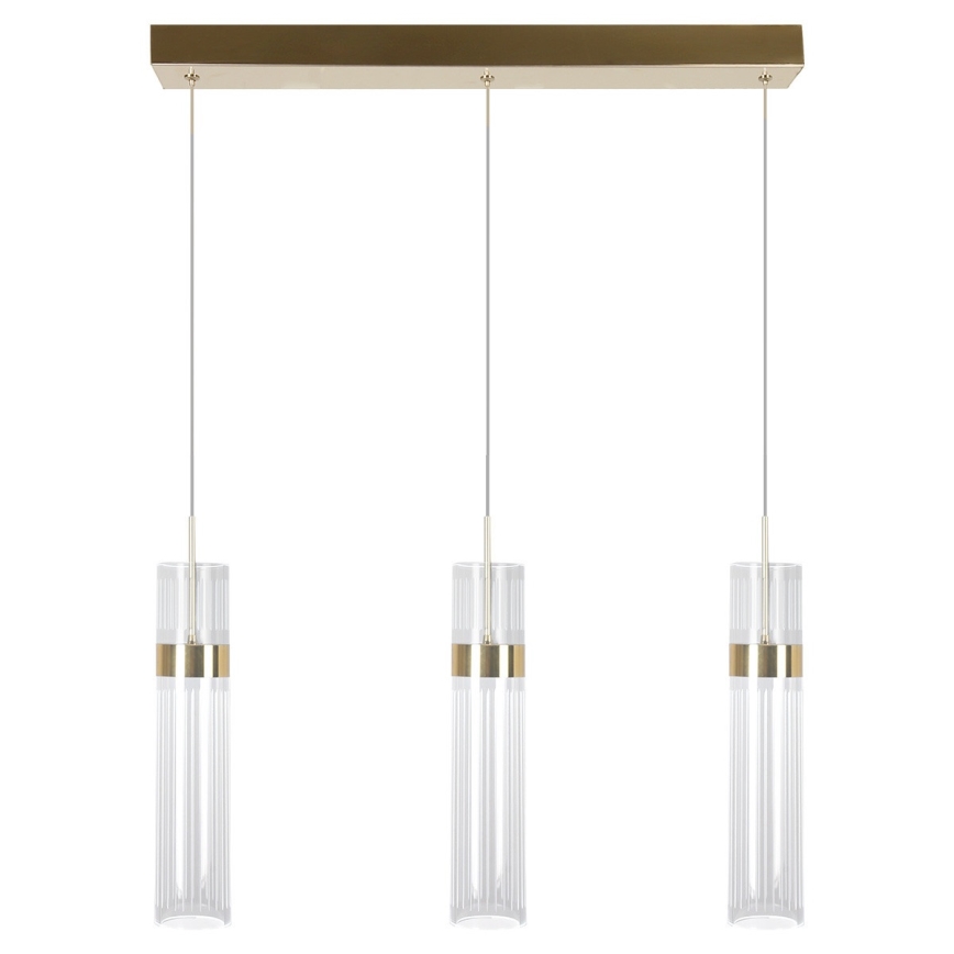 Żyrandol LED na linkach AMBIENTE 3xLED/6W/230V 3000/4000/6000K złoty
