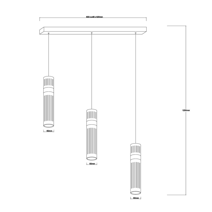 Żyrandol LED na linkach AMBIENTE 3xLED/6W/230V 3000/4000/6000K złoty