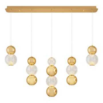 Żyrandol LED na linkach CREMONA LED/27W/230V 3000K złoty
