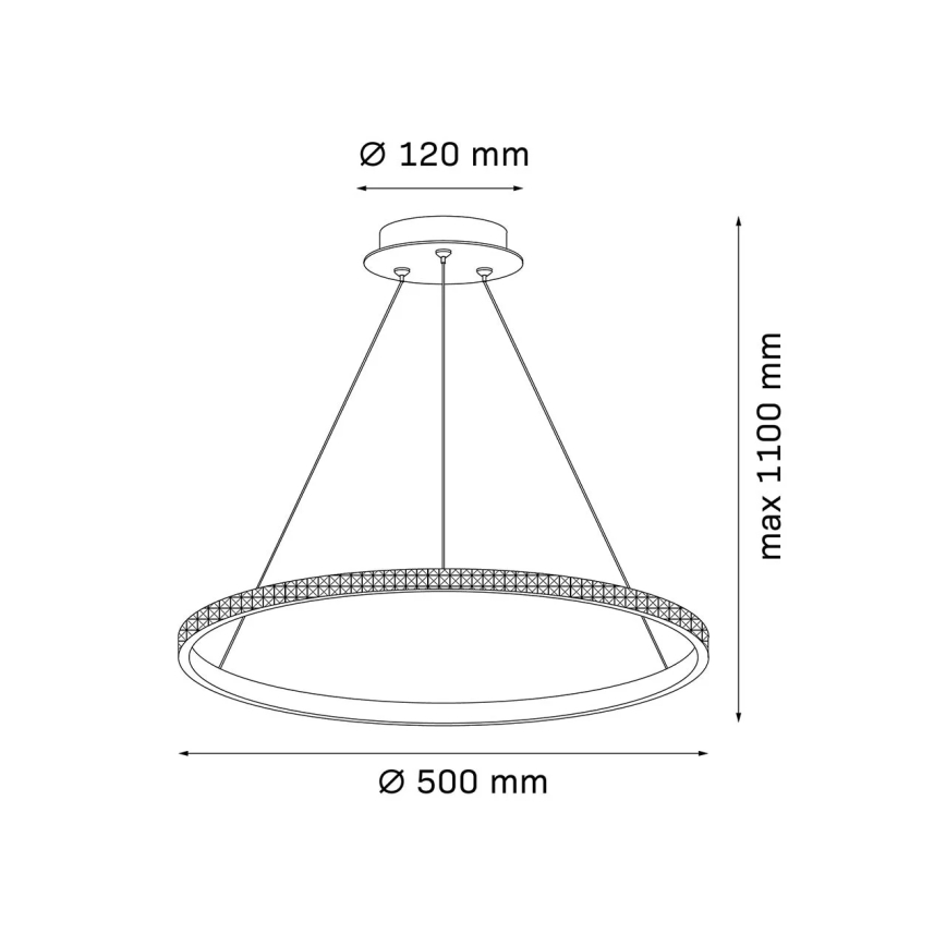 Żyrandol LED na linkach DIANA LED/25W/230V 4000K Ø 50 cm złoty